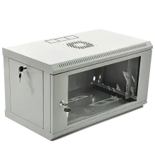 19" 6U, 600x400x373мм акрилове скло, сіра Шафа