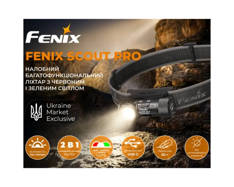 Fenix Scout Pro (HM50R V2.0) Налобний ліхтарик