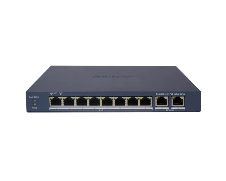 Hikvision DS-3E1310P-EI/MPoE Комутатор 10 портів керований