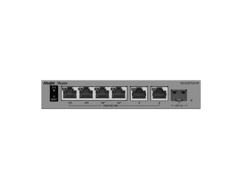 Ruijie RG-ES207GS-HP PoE Комутатор 6 портів керований хмарно