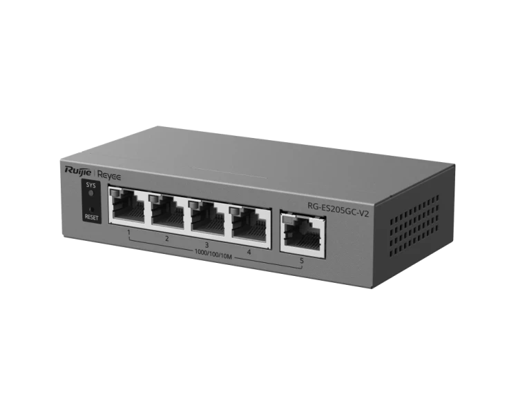 Ruijie Reyee RG-ES205GC-V2 Комутатор 5 портів керований хмарно