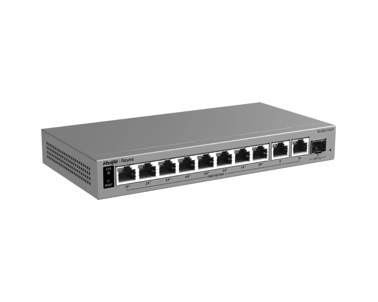Ruijie RG-ES211GS-P PoE Комутатор 11 портів керований хмарно