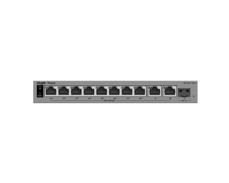 Ruijie RG-ES211GS-P PoE Комутатор 11 портів керований хмарно