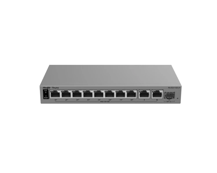 Ruijie RG-ES211GS-LP PoE Комутатор 11 портів керований хмарно
