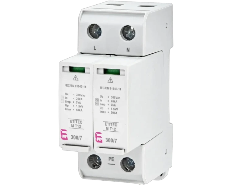 ETI TEC M T12 300/7 (2+0, 2p, TNC-S) 2440502 Обмежувач перенапруги