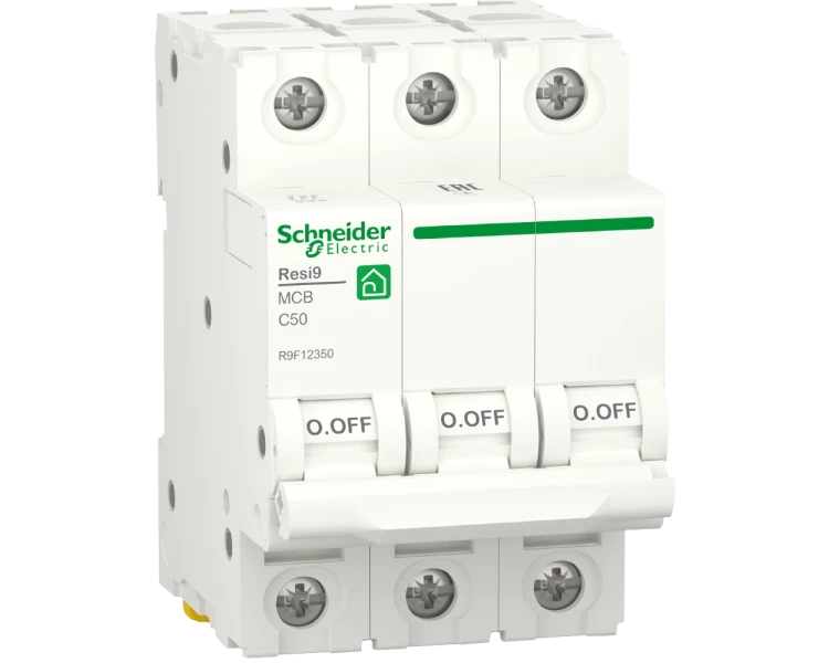 RESI9 50A, 3P, крива С, 6кА Автоматичний вимикач Schneider Electric