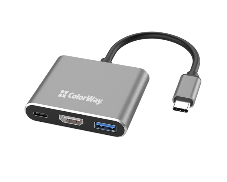 СolorWay CW-HUB08 100W/USB3.0/HDMI 4К USB хаб (док-станція)
