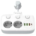 СolorWay CW-CHE24PDW 2x220V/3xUSB-A/1xUSB-C Мережевий фільтр