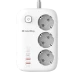 СolorWay CW-CHE34PDW 3 розетки/4USB GaN3 Pro PD Мережевий фільтр