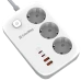 СolorWay CW-CHE34PDW 3 розетки/4USB GaN3 Pro PD Мережевий фільтр