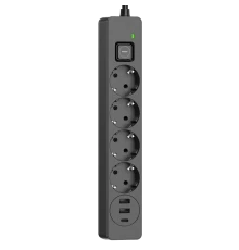 СolorWay CW-CHE432PDB 4 розетки/3USB Мережевий фільтр
