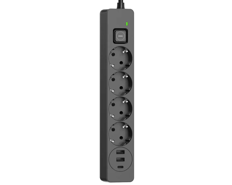 СolorWay CW-CHE432PDB 4 розетки/3USB Мережевий фільтр