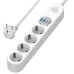 СolorWay CW-CHE44PDW 4 розетки/4USB 20W Мережевий фільтр