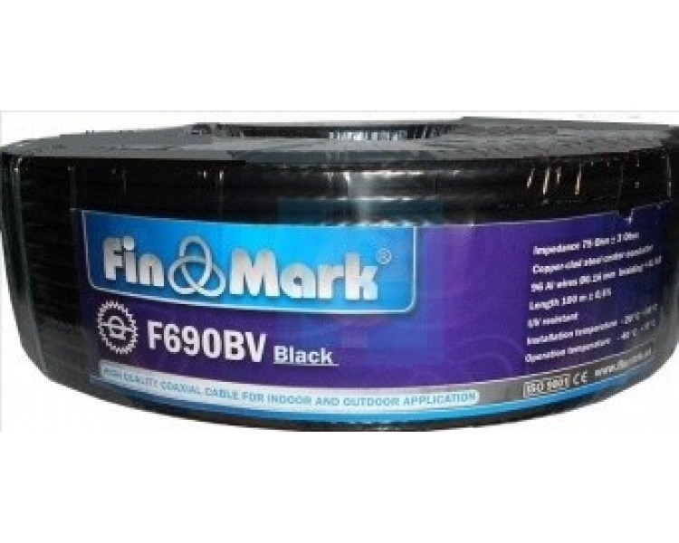ТВ кабель FinMark F 690 BV black бухта 100 м