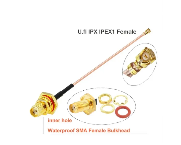 Пігтейл IPX U.fl завдовжки RG178 SMA female Waterproof