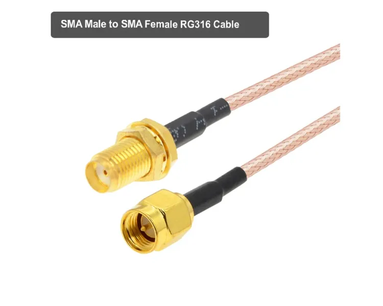 Пигтейл SMA male - SMA female 15 см RG-316