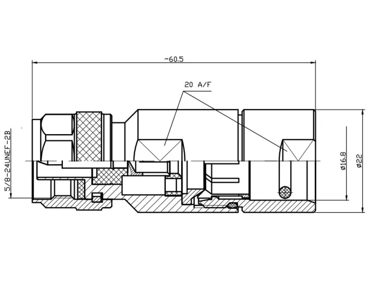 N-male фідер 1/2 N-male фідер 1/2