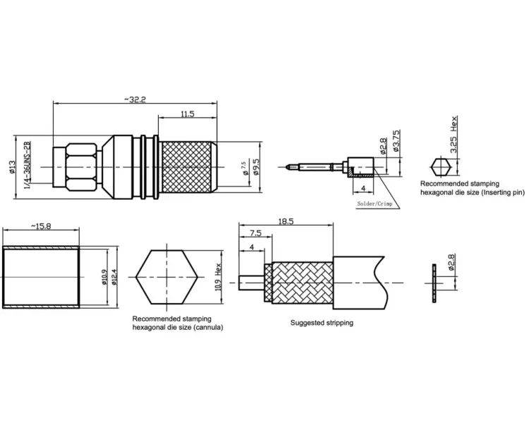 SMA-male RG-8 MyCell