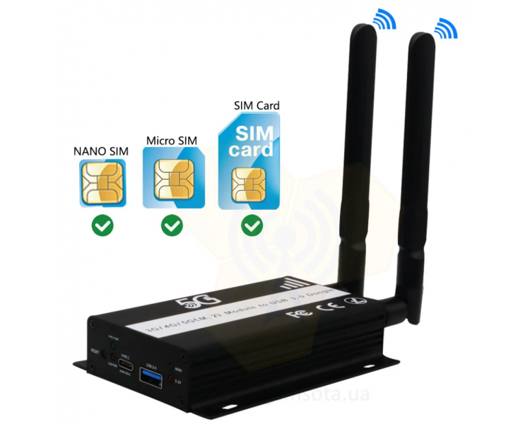 Адаптер NGFF M.2 BOX на USB 3.0 із слотом для SIM-карт