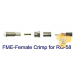 Разъем ВЧ FME female для кабеля RG58 (обжим)