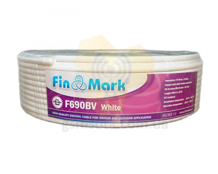 ТВ кабель FinMark F 660 BV white бухта 100 м