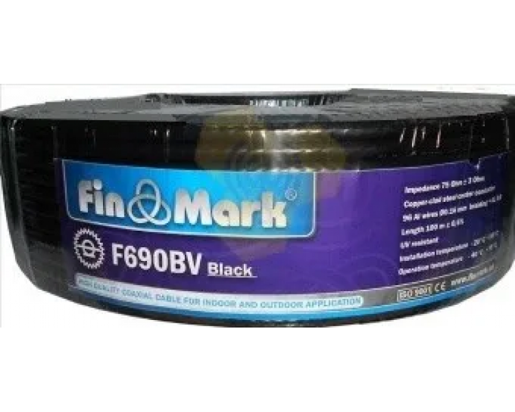 ТВ кабель FinMark F 660 BV black бухта 100 м