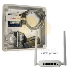 Антенна-бокс OB-M2х15 с 3G-4G PoE роутером и USB модемом + WiFi