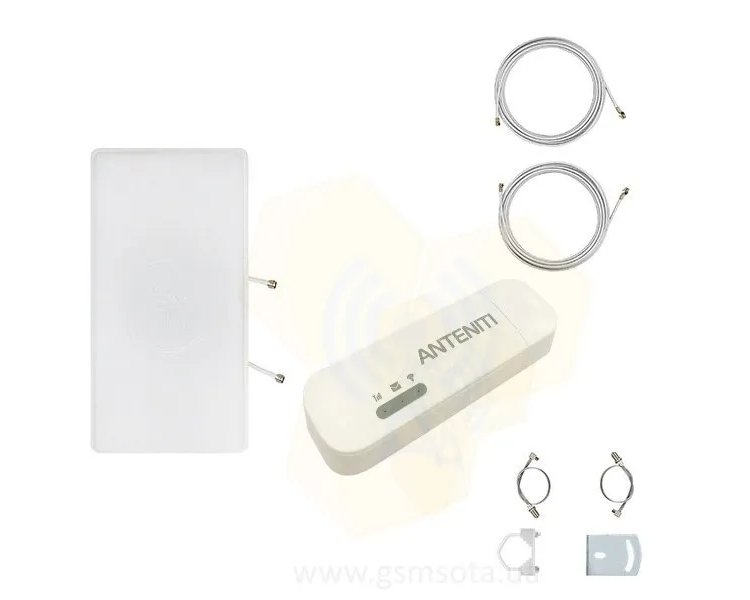 Комплект 4G USB WiFi модем ANTENITI E8372h-153 с антенной и кабелем
