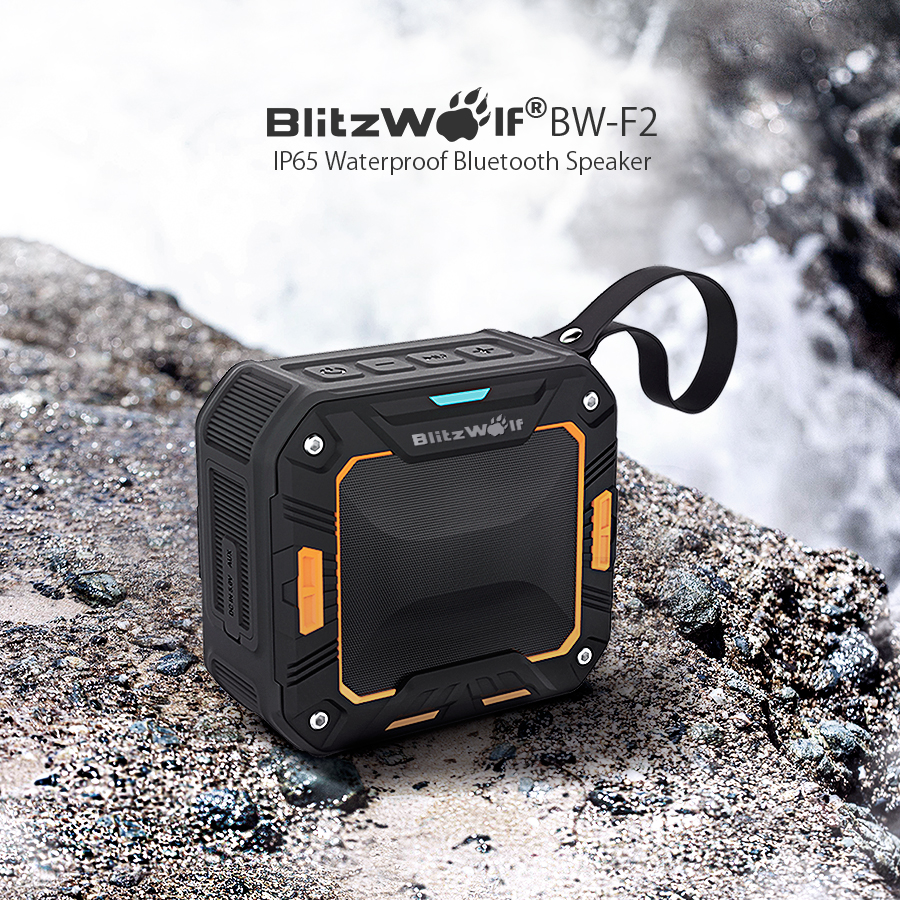 BlitzWolf BW-F2 IP65 Waterproof Outdoor Hand-free 2000mAh Wireless Bluetooth Speaker