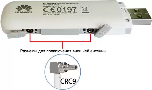 Huawei E3372 CRC9 разъёмы